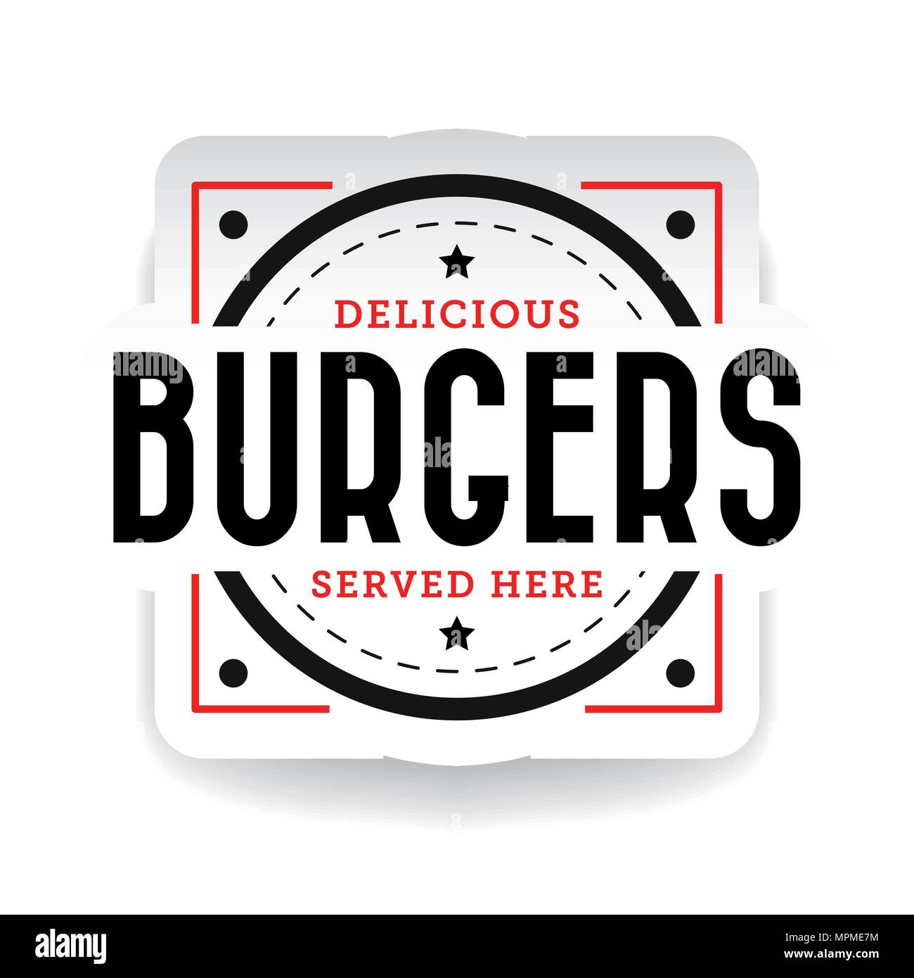 Delicious burger stamp vintage Stock Vector