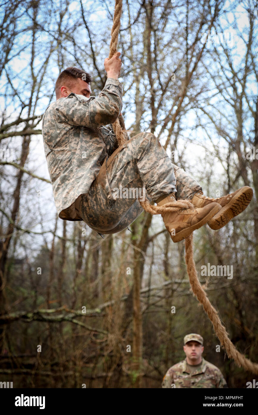 Blanchfield Army Community Hospital's Spc. Justin Honeycutt climbs "The