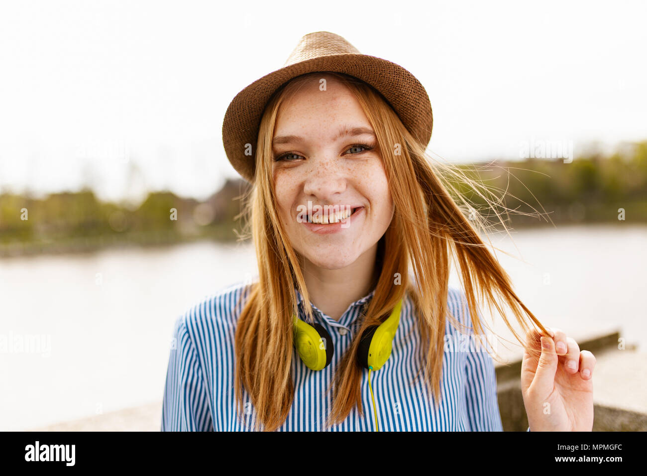 Young red haired girl Stock Photo - Alamy