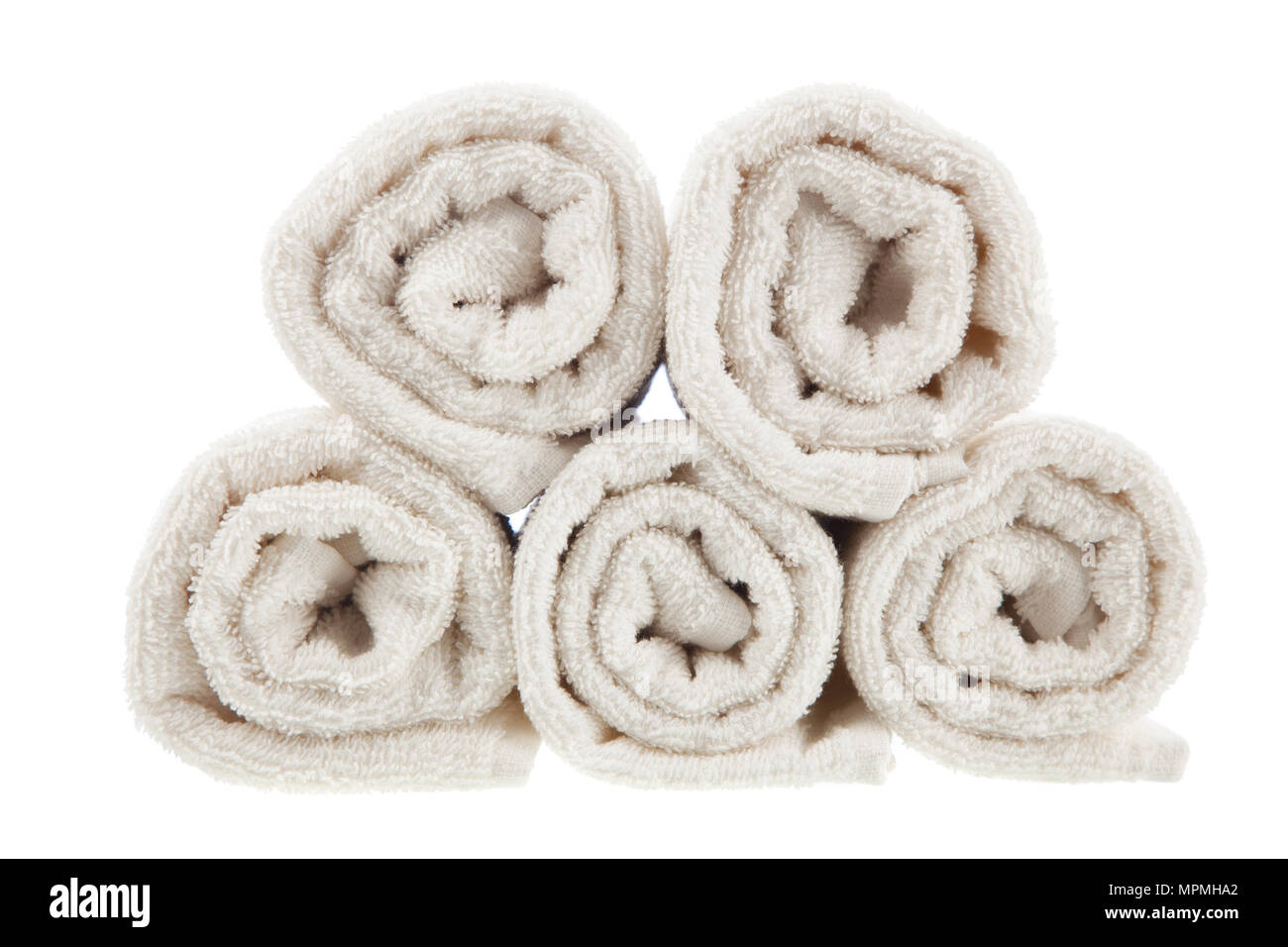 Fresh Clean Towels on Wooden Table Stock Image - Image of laundry, hotel:  136301025
