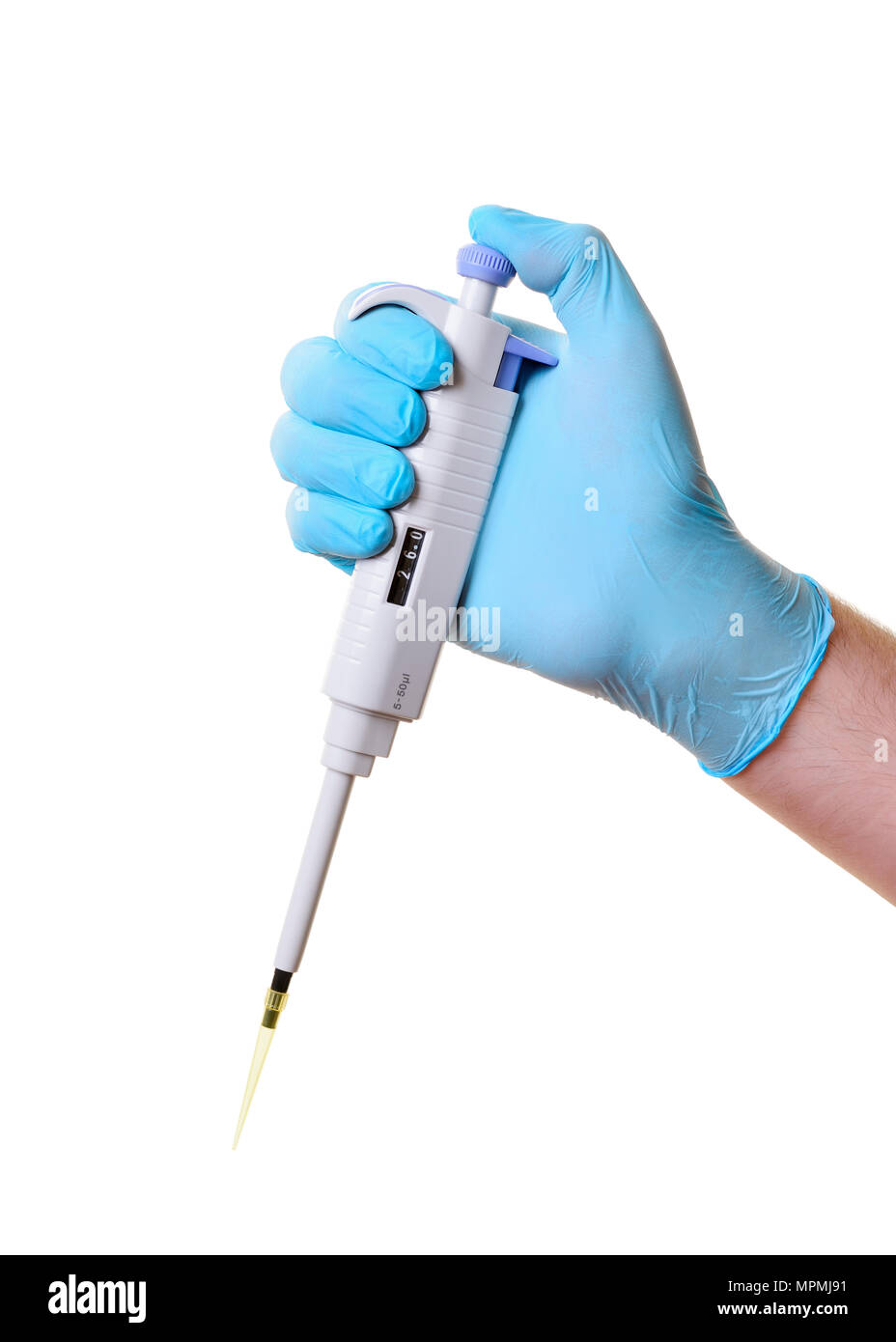 Pipette, Adjustable Volume Micropipette, Cut Out Stock Photo