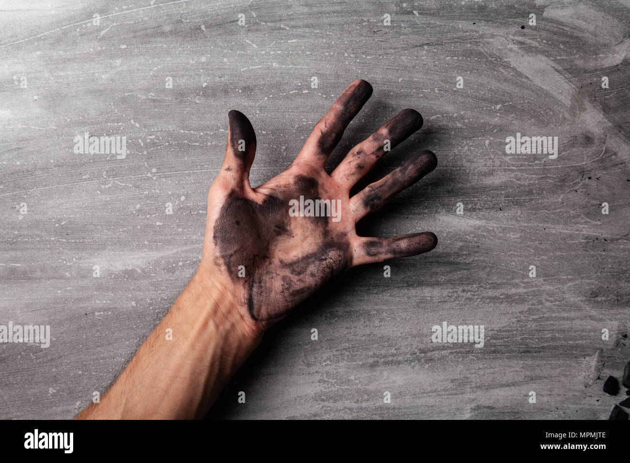 Male hand on white background Stock Photo