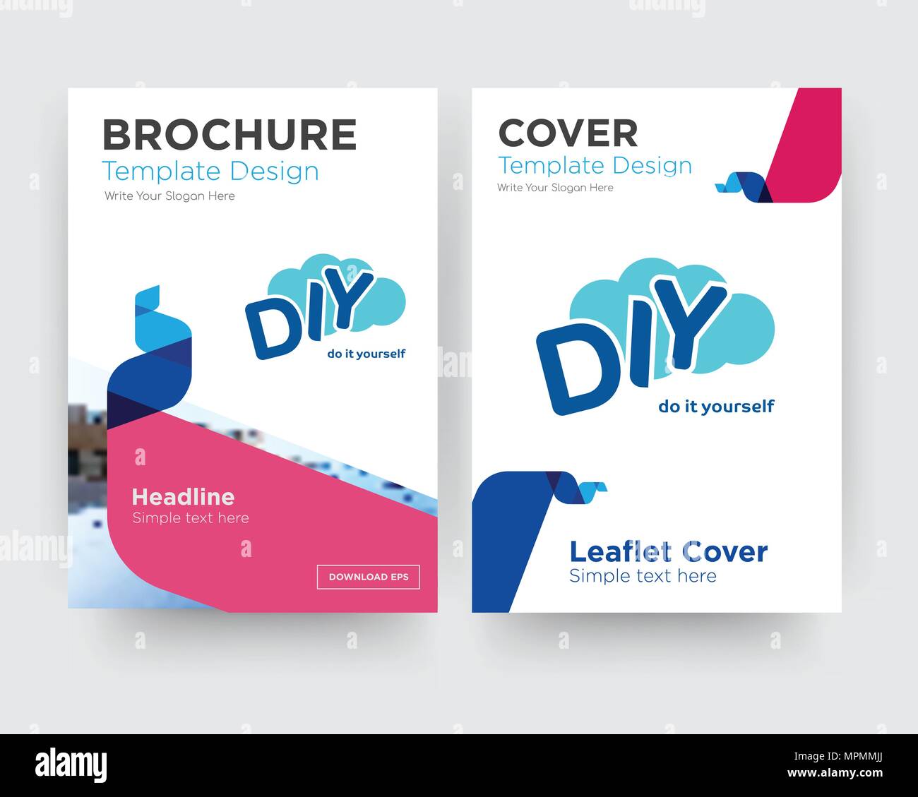 diy brochure flyer design template with abstract photo background,  minimalist trend business corporate roll up or annual report Stock Vector  Image & Art - Alamy