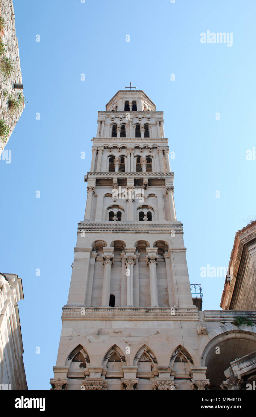 St Domnius Cathedral bell tower, Split, Croatia Stock Photo