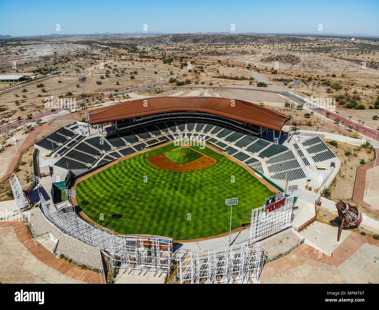 Vista Aerea de Estadio Sonora. Estadio de beisbol. (Photo: Luis Gutierrez  /NortePhoto) Aerial view of Sonora Stadium. Beisball Stadium. (Photo: Luis  Gutierrez / NortePhoto Stock Photo - Alamy