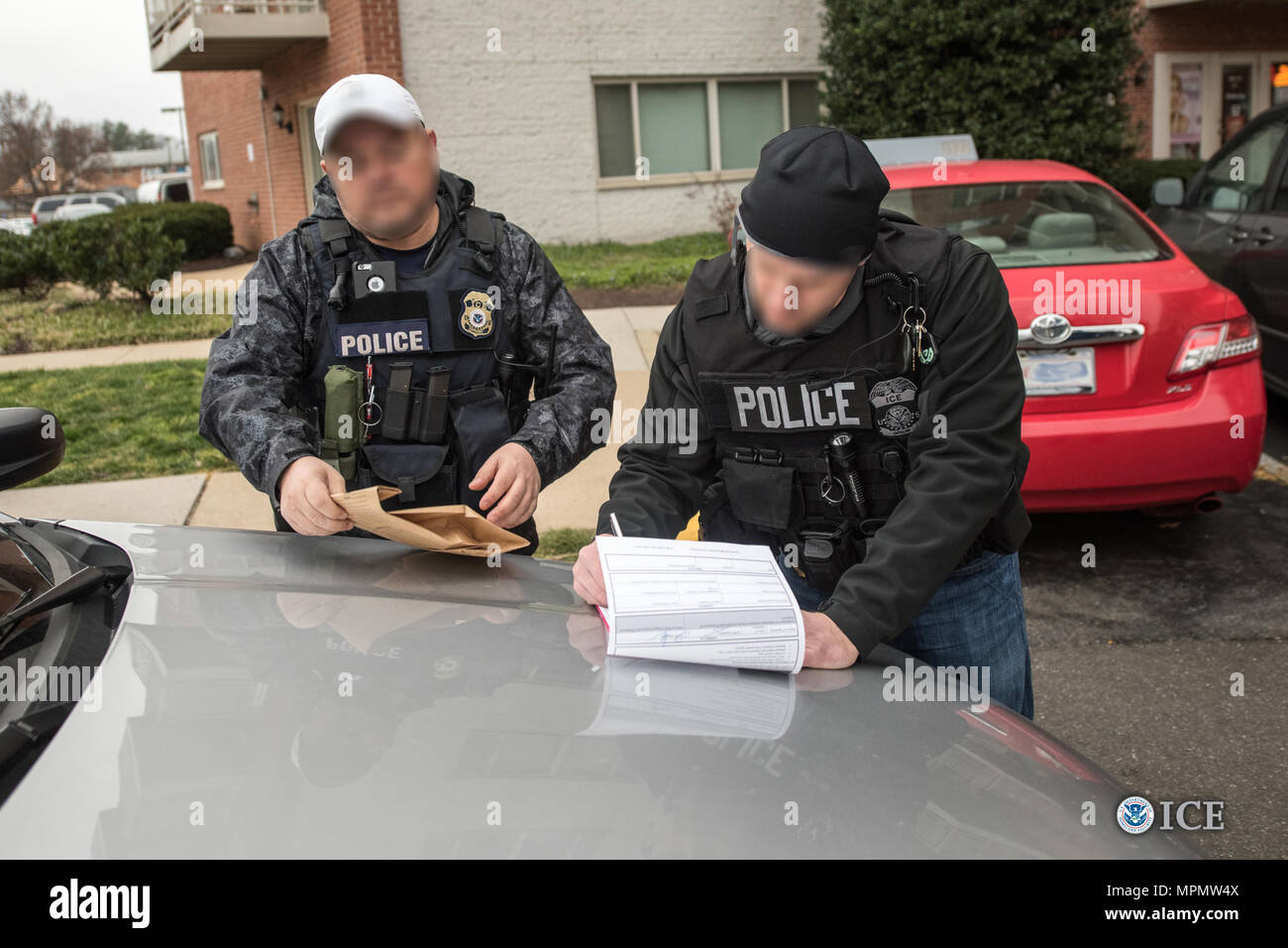 ICE’s Enforcement and Removal Operations officers conducted a targeted immigration enforcement operation in Virginia and Washington, D.C. from March 26 to 30. The operation netted 82 arrests, 68 of those individuals were convicted criminal aliens. Stock Photo