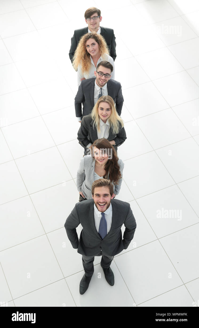 business team standing in line .isolated on white Stock Photo - Alamy