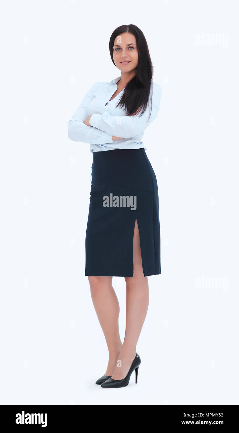 Full body portrait of a confident business woman Stock Photo - Alamy