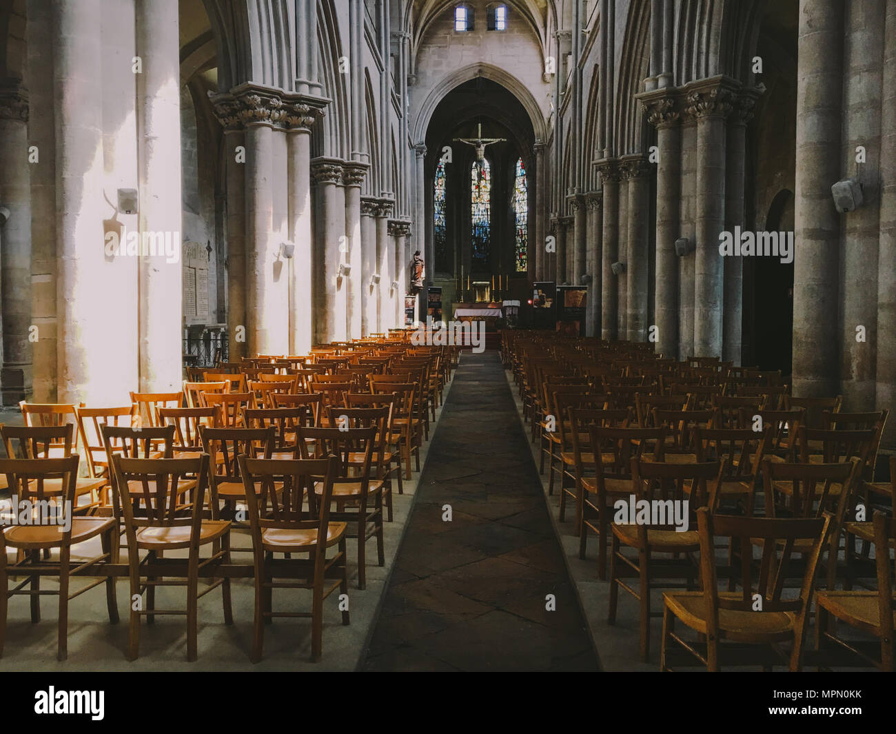 July 18, 2017 France city of Cluny, region of the Burgundy Old narrow
