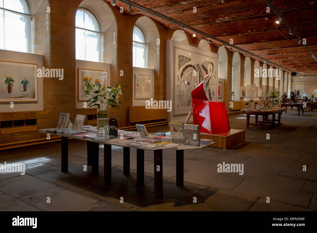 The interior of Salts Mill, Saltaire, Wets Yorkshire Stock Photo Alamy