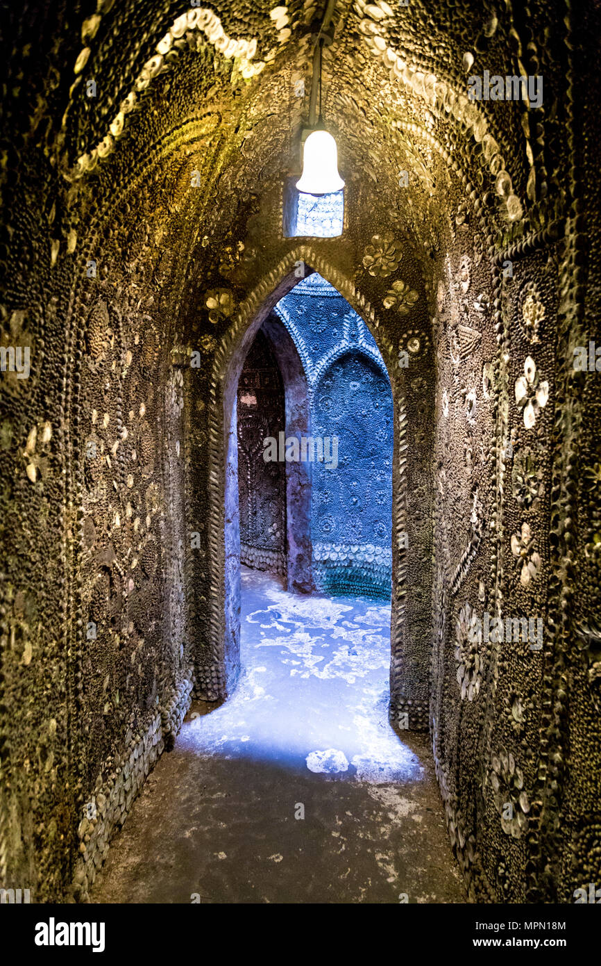 Shell Grotto in the seaside town Margate, UK Stock Photo