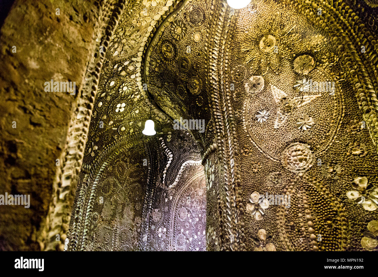 Shell Grotto in the seaside town Margate, UK Stock Photo