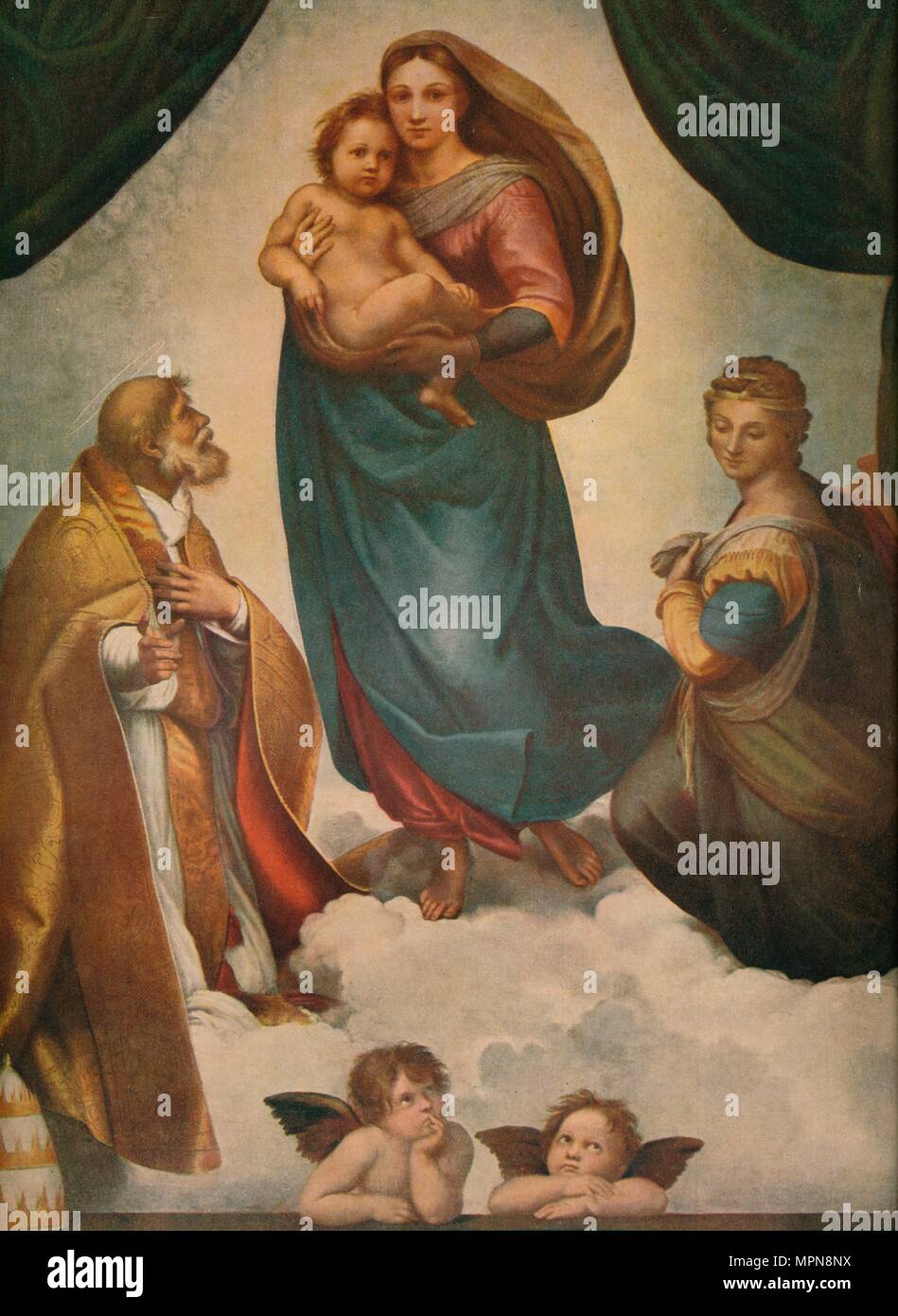 'The Sistine Madonna', 1512, (1911). Artist: Raphael. Stock Photo