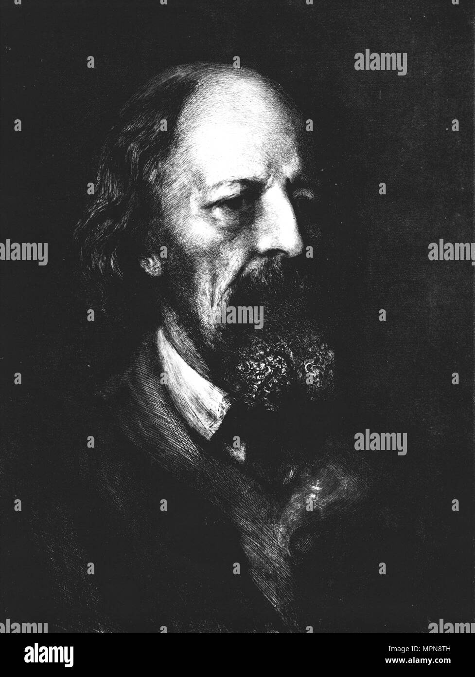 'Lord Tennyson', c1880, (1911). Artist: Hubert von Herkomer. Stock Photo