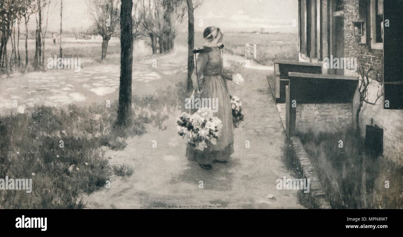 'Flower Girl in Holland', 1887, (1912). Artist Hitchcock Stock Photo Alamy