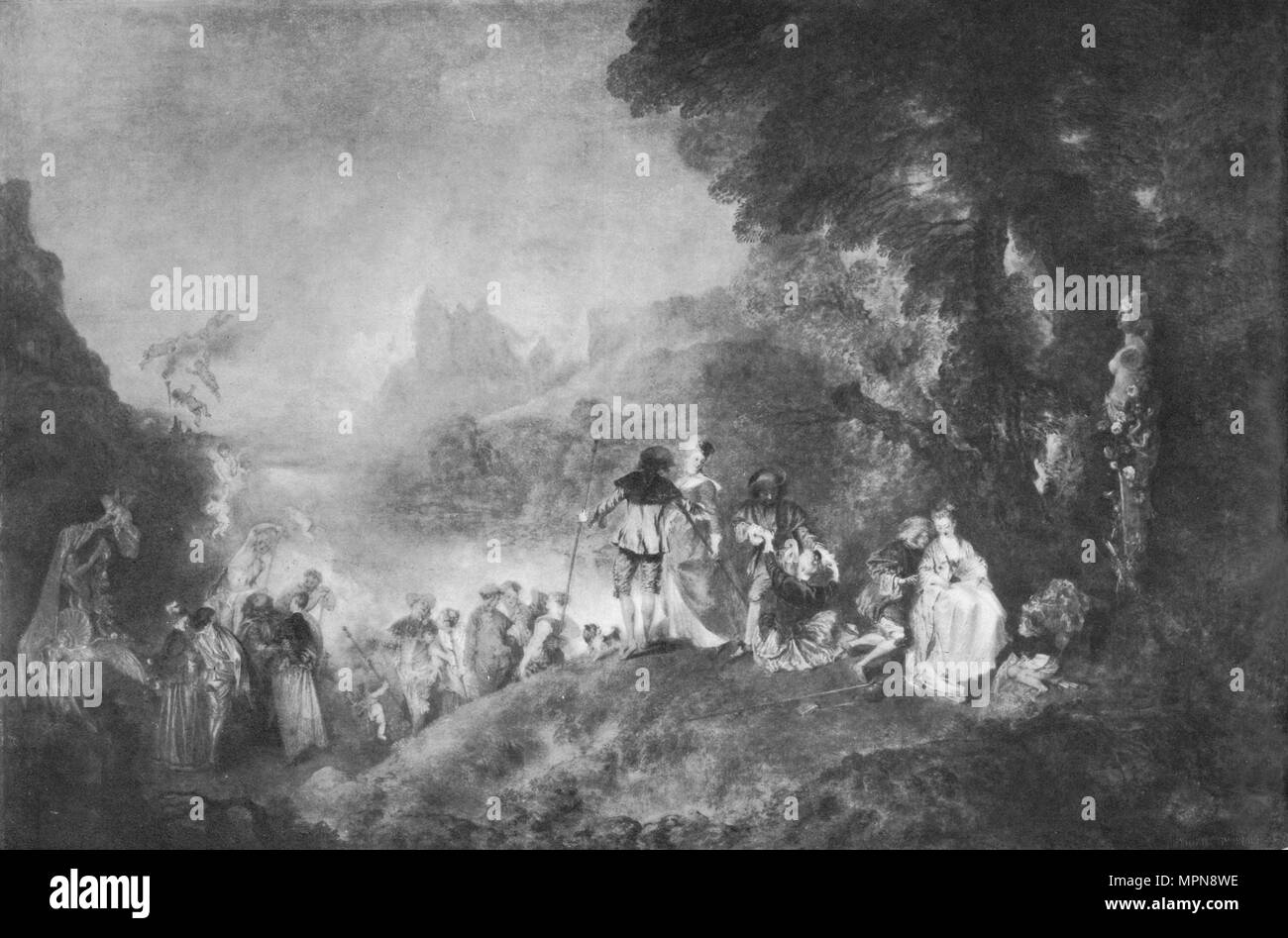 'The Embarkation for the Island of Cytherea', 1717, (1912). Artist: Jean-Antoine Watteau. Stock Photo