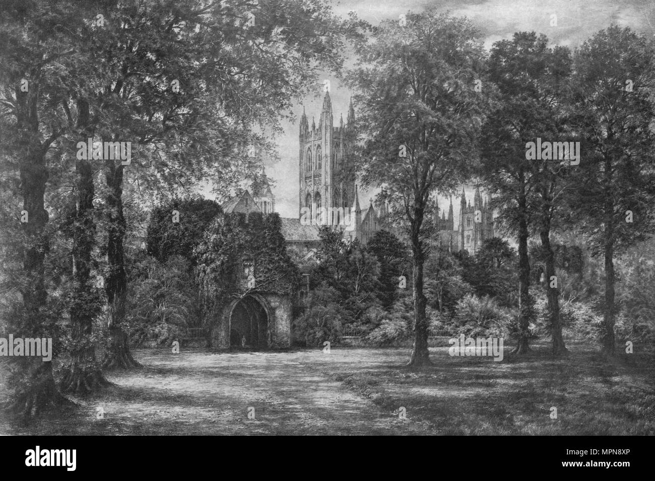 'Canterbury Cathedral', c1910, (1912). Artist: Camille Fonce. Stock Photo