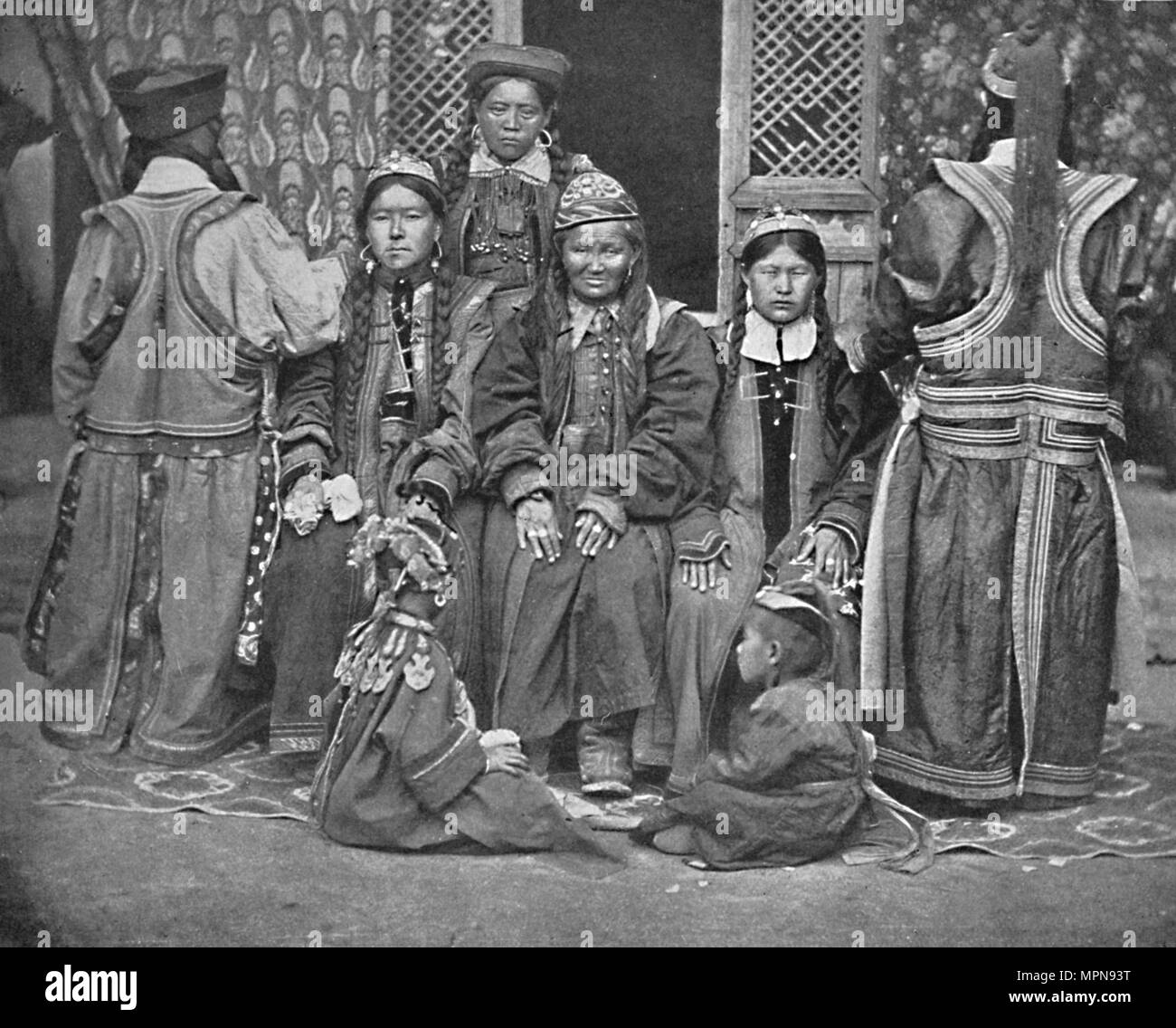 A group of Mongols, 1902. Artist: Unknown. Stock Photo