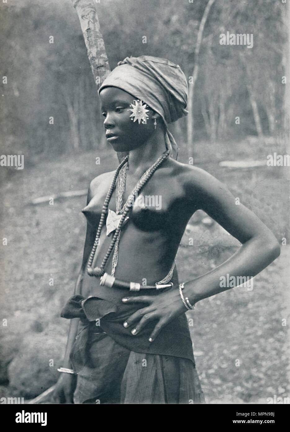 A young Mende girl, Eastern Sierra Leone, 1912. Artist: Cecil H Firmin. Stock Photo