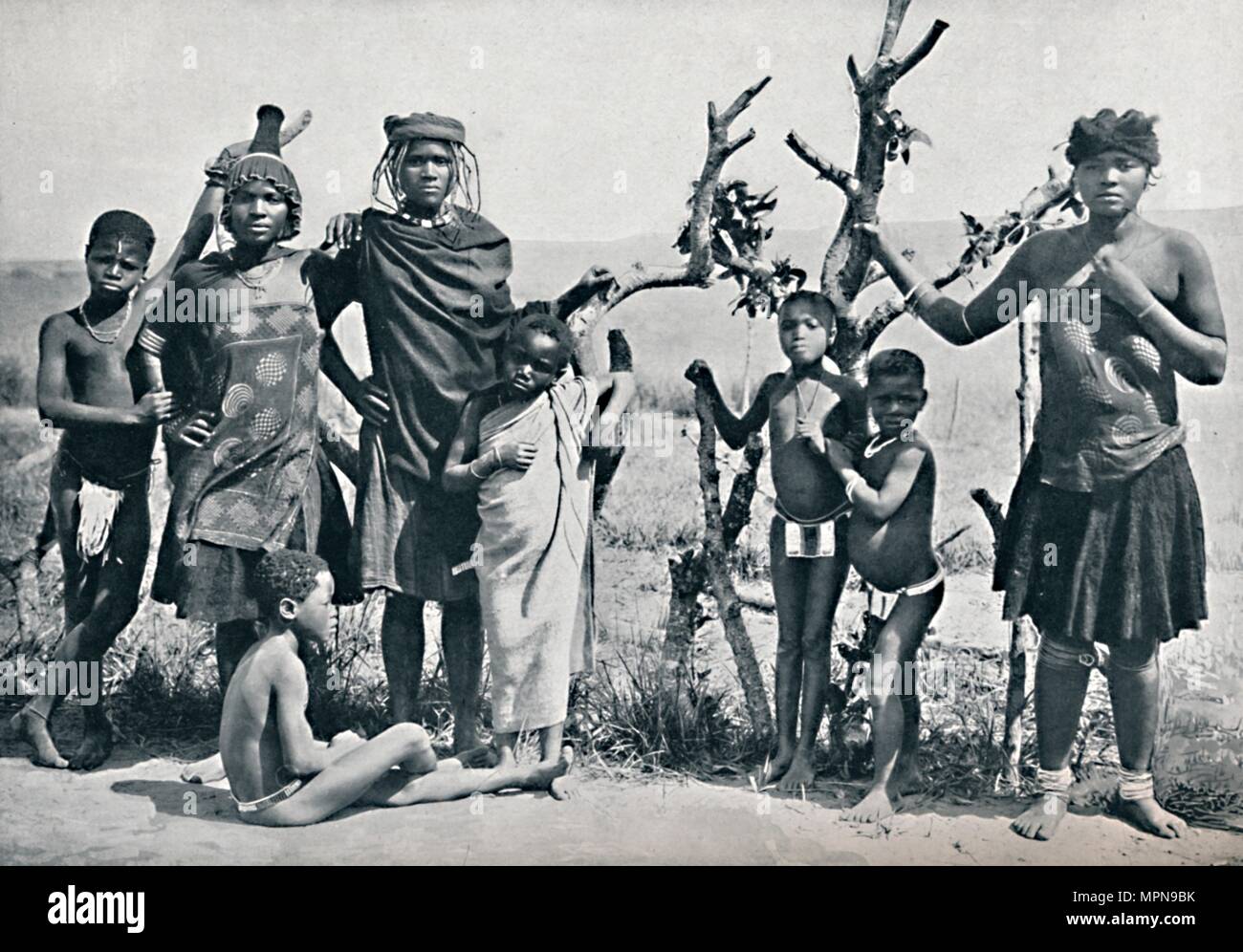 A group of Zulus, 1912. Artist: Unknown. Stock Photo
