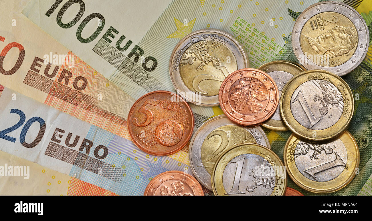 Banner with Euro Stock Photo Alamy