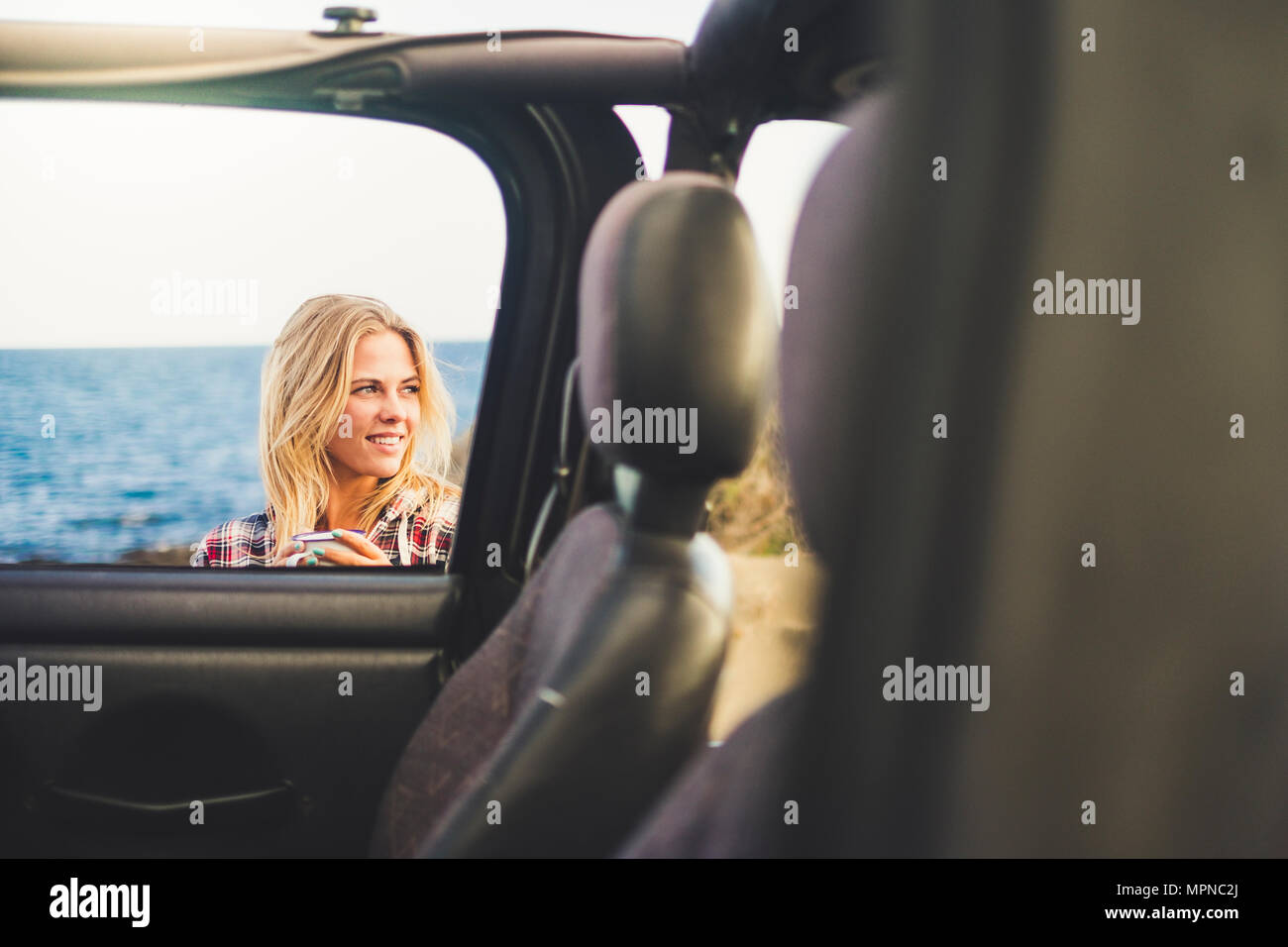 Young Girl Blue Eyes Blonde Long Hair Stock Photos Young Girl