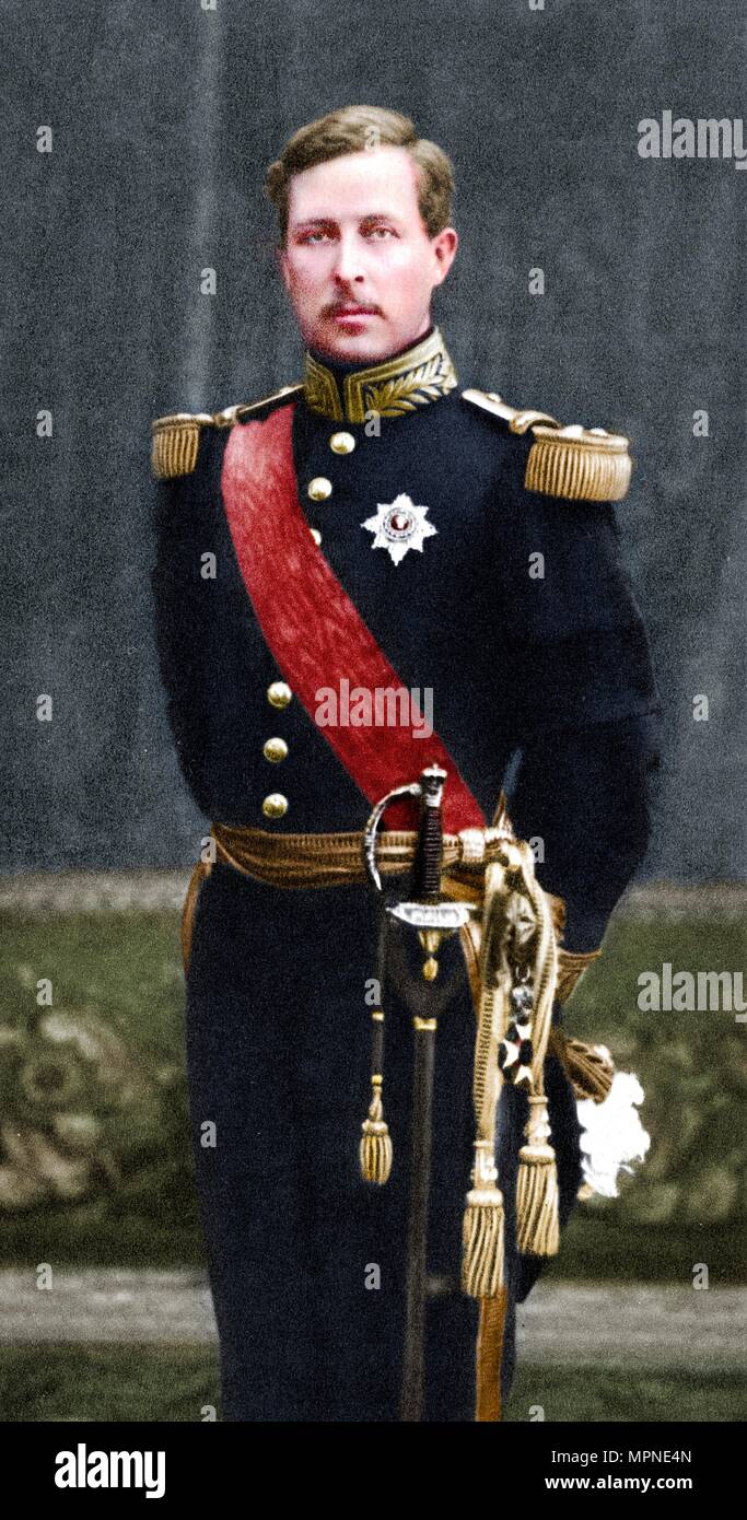 Albert I (1875-1934), King of the Belgians from 1909, in military uniform. Artist: Unknown. Stock Photo