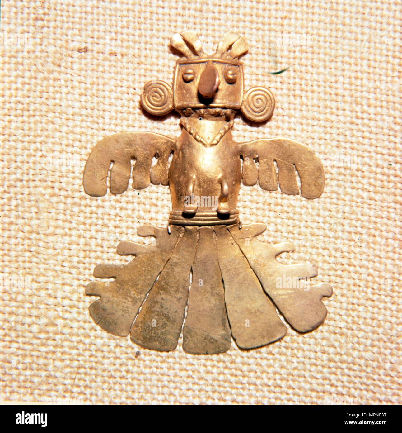 Gold Condor from Columbia, Pre-Columbian. Artist: Unknown. Stock Photo