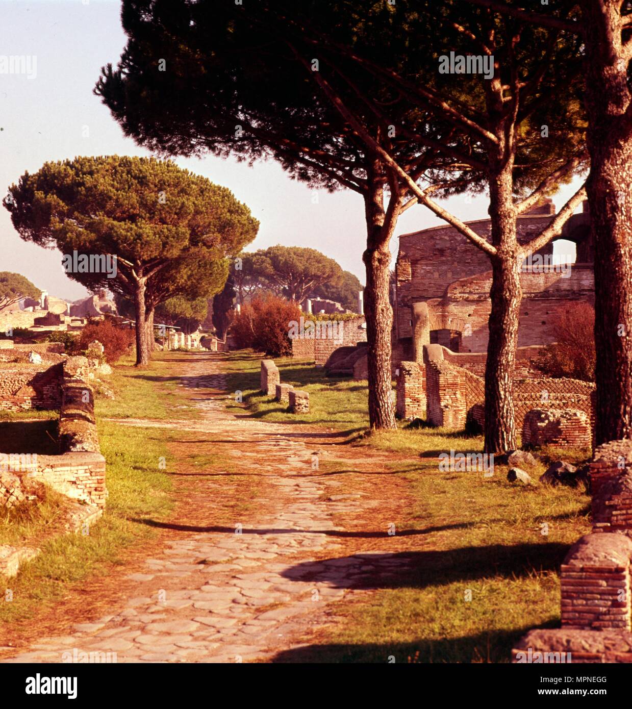 Ostia Antica, Port of Rome, Italy, c2nd-3rd century, (c20th century). Artist: CM Dixon. Stock Photo