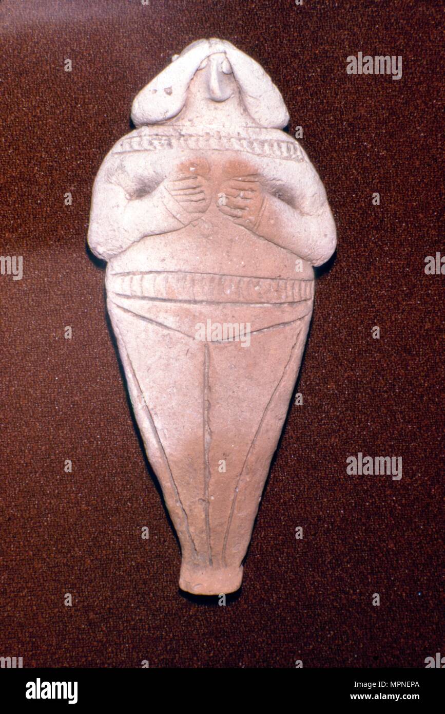 Terracotta Astarte or 'Ishtar' figure, Third Dynasty of Ur, c2100 BC. Artist: Unknown. Stock Photo