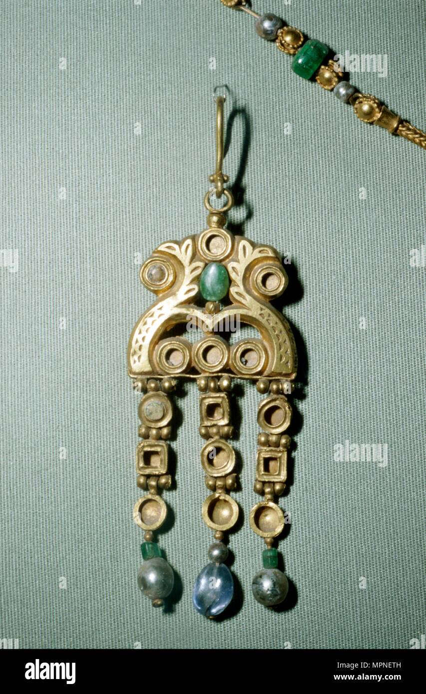 Byzantine Gold treasure from Assiut or Antinoe, Egypt, 600. Artist: Unknown. Stock Photo