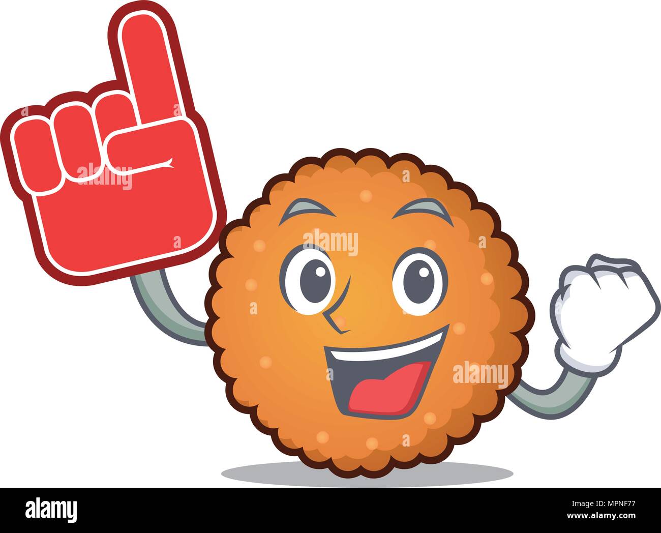 Foam finger cookies mascot cartoon style Stock Vector Image & Art Alamy