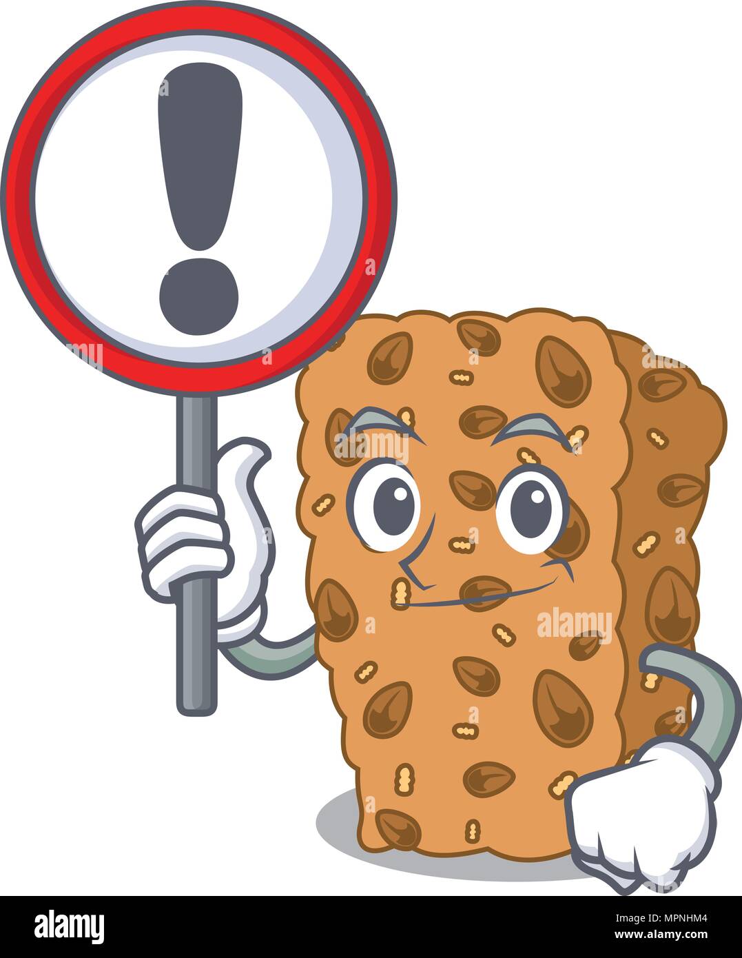 With sign granola bar character cartoon Stock Vector Image & Art Alamy