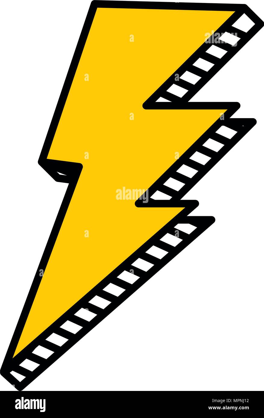 thunder graphic shape icon design vector illustration Stock Vector ...