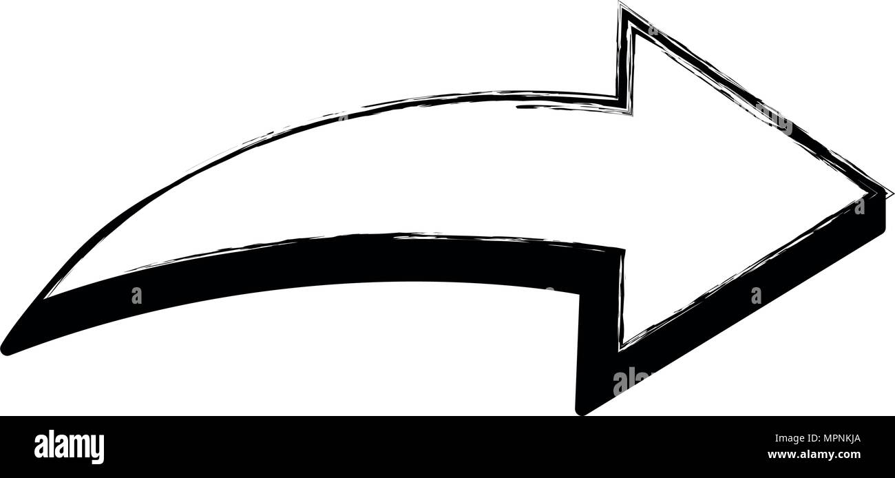 grunge arrow next direction symbol icon vector illustration Stock ...