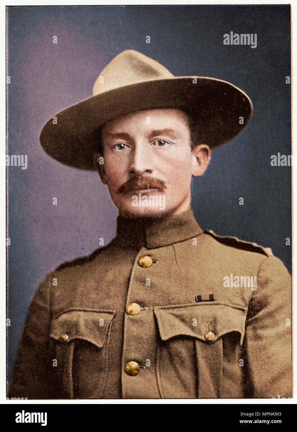 Robert Stephenson Smyth Baden-Powell, British soldier, c1900.  Artist: Anon. Stock Photo