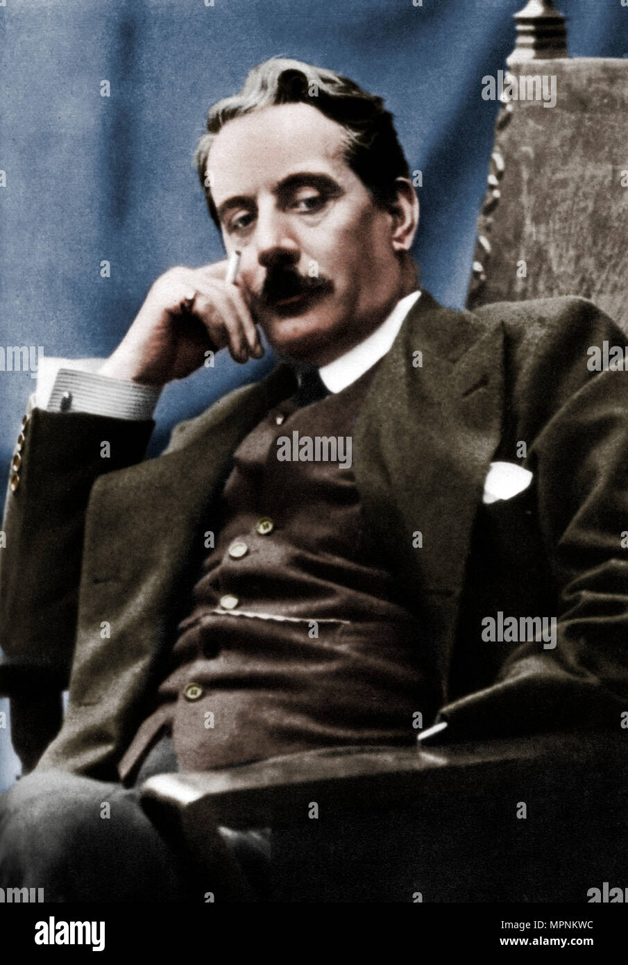 Giacomo Puccini (1858-1924), Italian composer, 1910. Artist: Unknown. Stock Photo