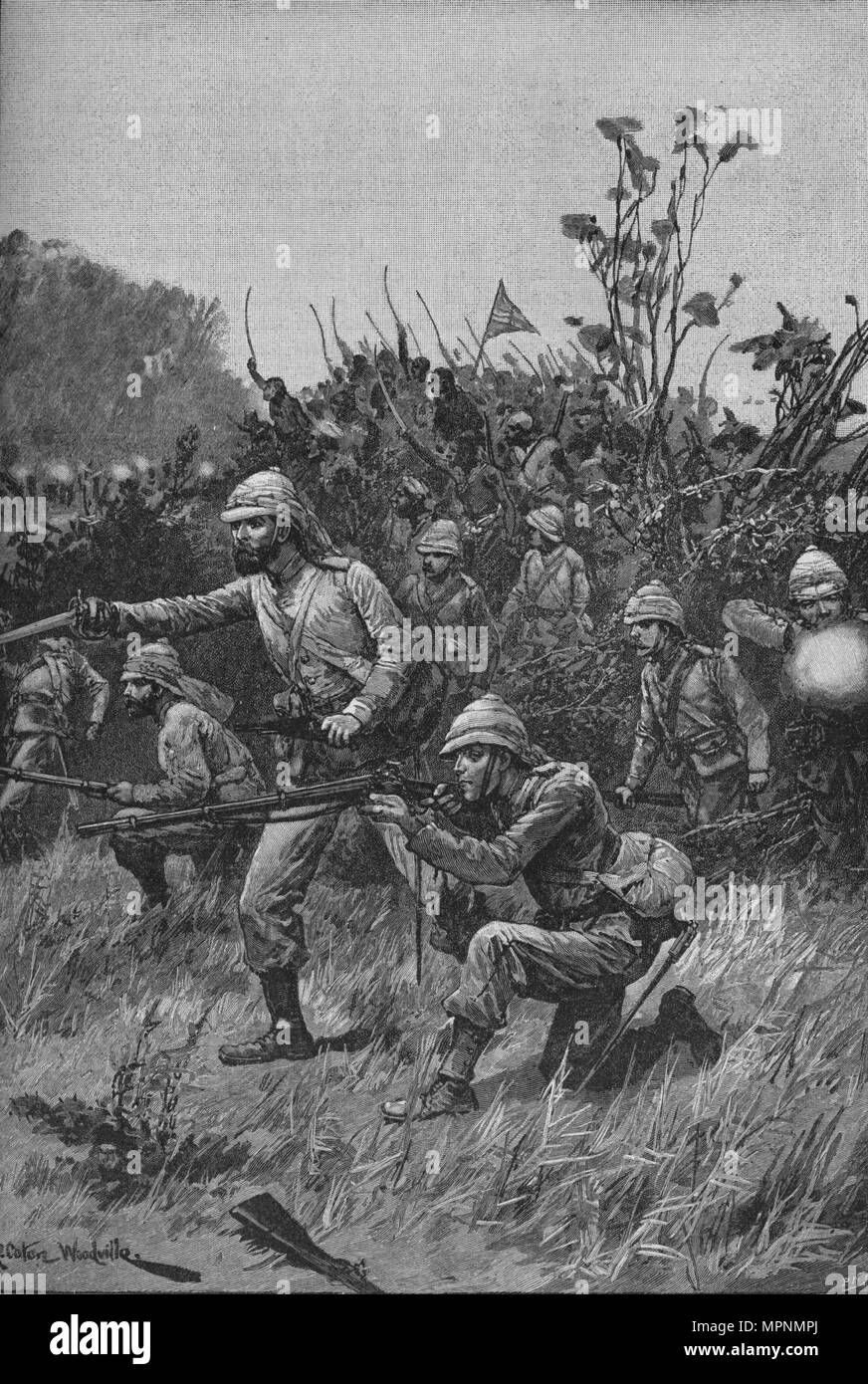 The Bonny Men Led The Advance, 1902. Artist: Richard Caton Woodville II. Stock Photo