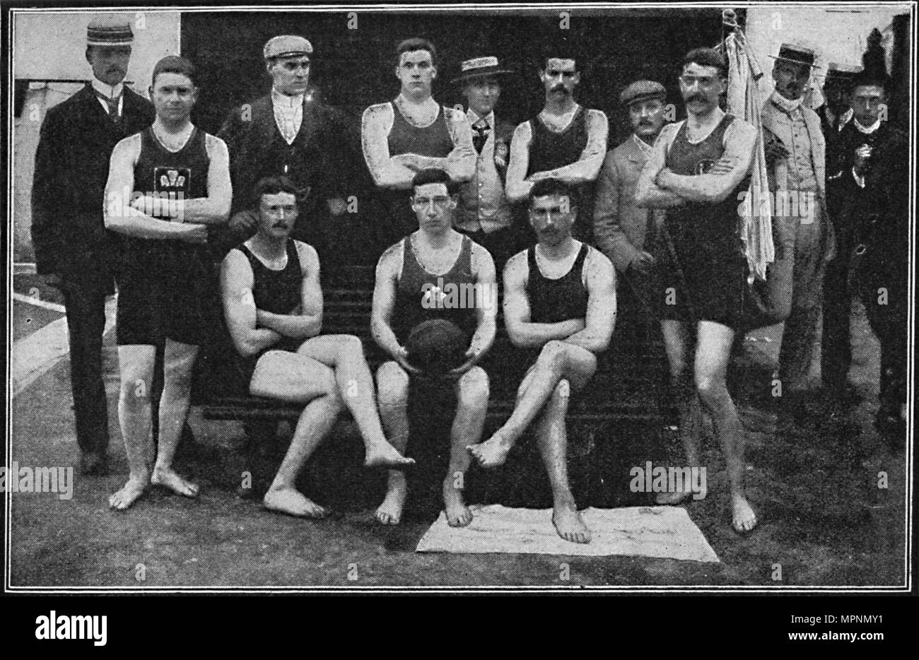 'Water Polo: Ireland v. Wales - The Welsh Team - The Winners', 1900 ...