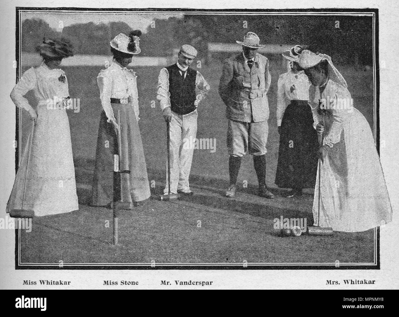'The Croquet Tournament at Southampton', 1900. Artist Stuart Stock