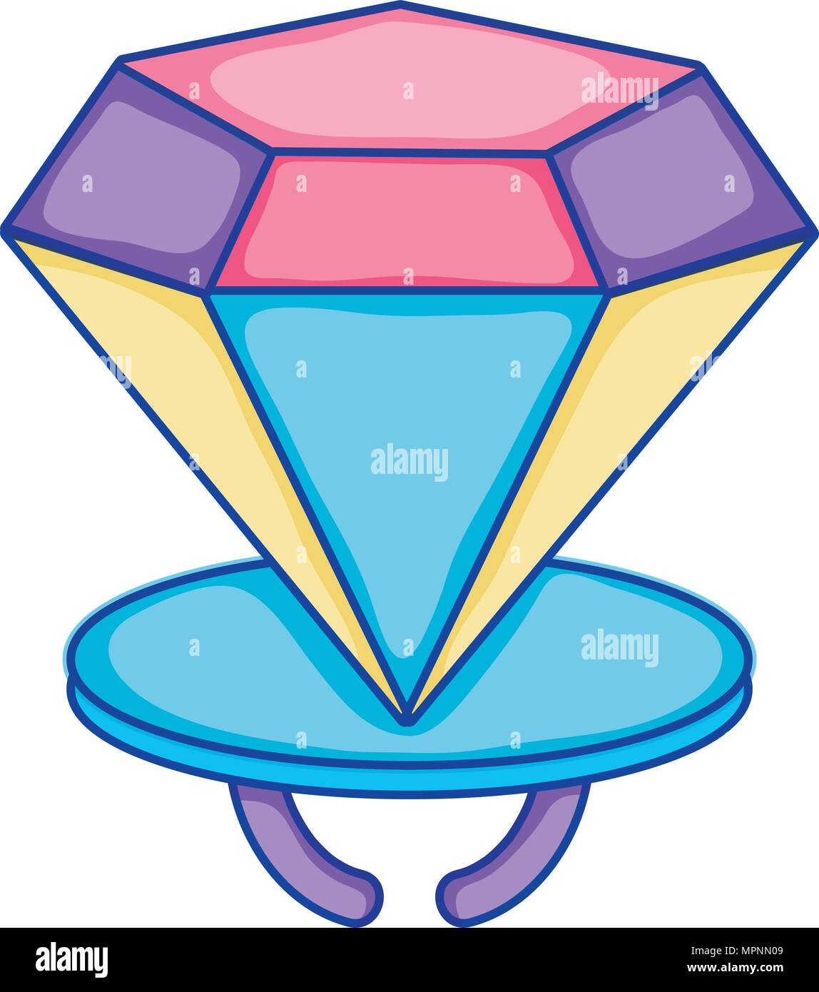diamond engagenment ring wedding romance vector illustration Stock ...