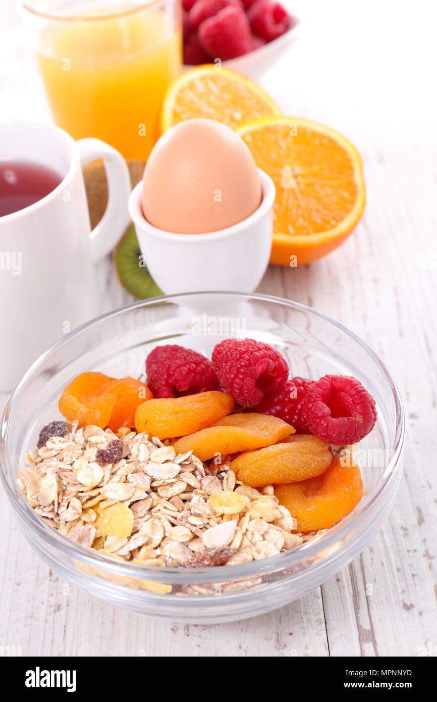 healthy full breakfast Stock Photo - Alamy