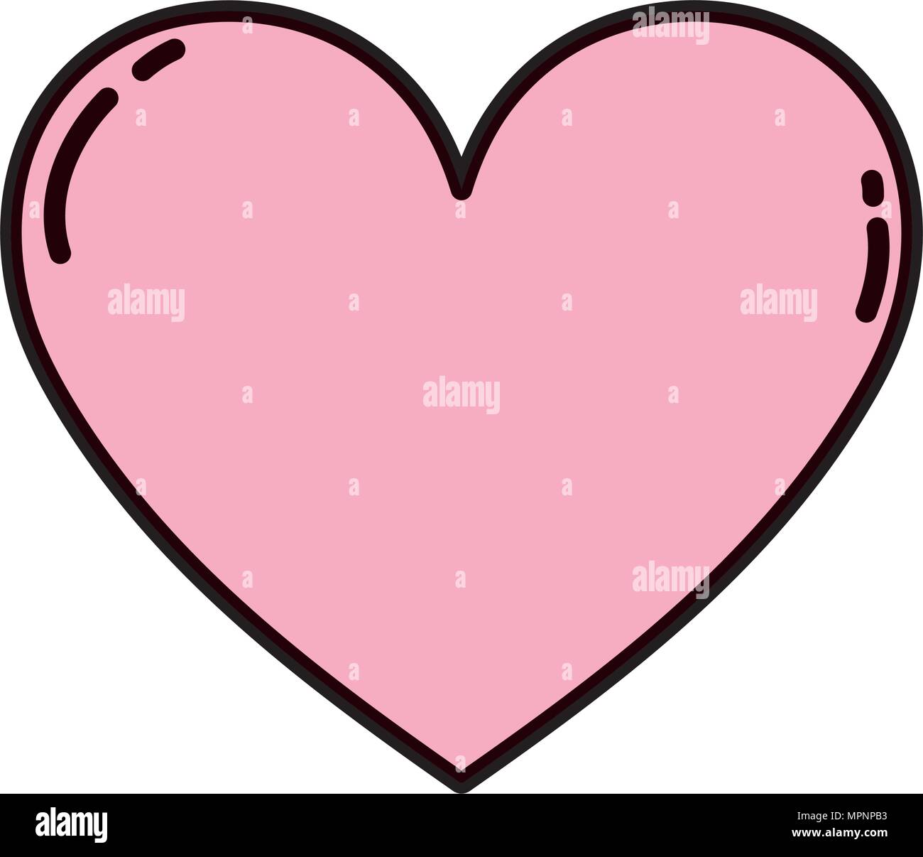 color shape heart symbol of passion and love vector illustration Stock ...