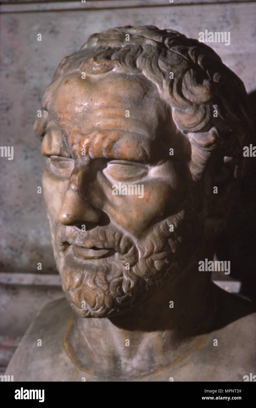 Demosthenes. Greek Orator & Statesman, 384-322 BC. Artist: Unknown. Stock Photo
