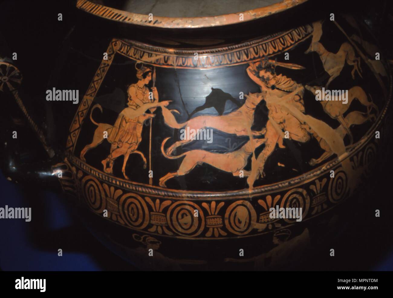 Red figured Nestoris (wine-jar), Lucania,, c390-c380 BC. Artist: Unknown. Stock Photo