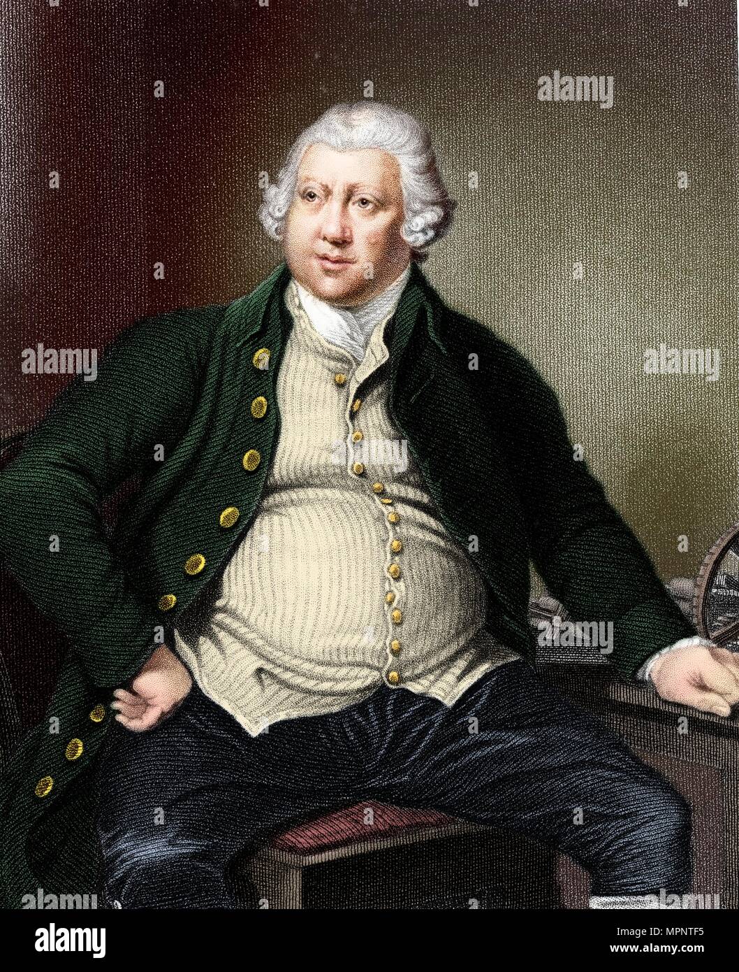 Richard Arkwright (1732-1792), British industrialist and inventor. Artist: Unknown. Stock Photo