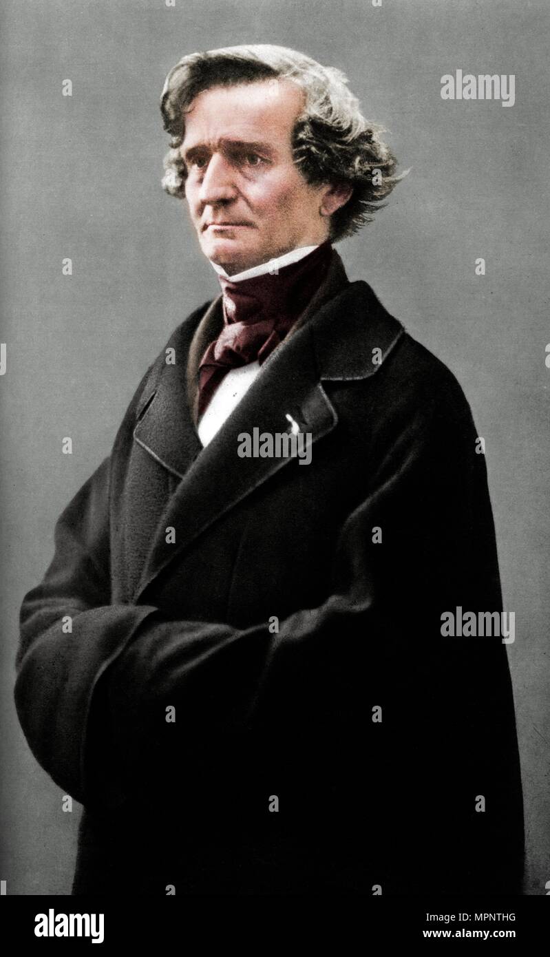 Hector Berlioz (1803-1869), French Romantic composer.  Artist: Nadar. Stock Photo