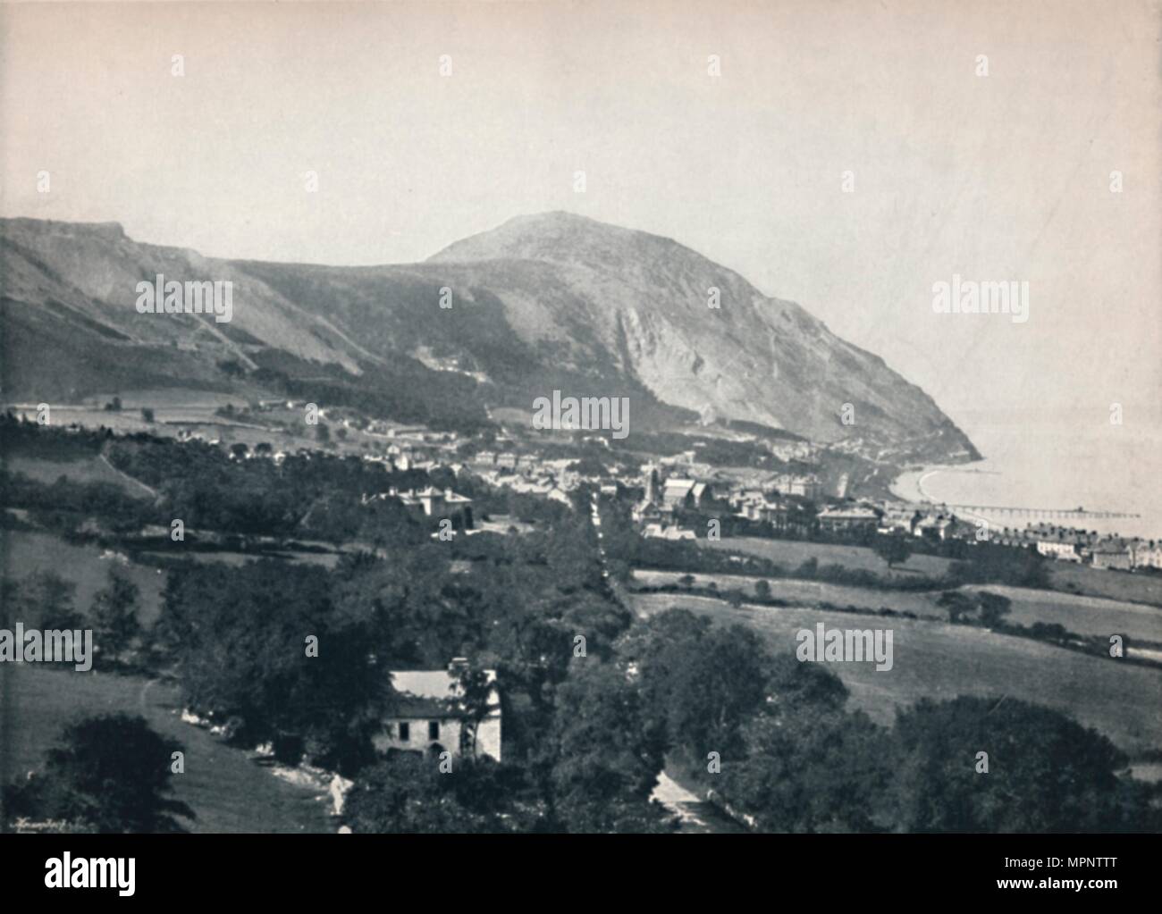 'Penmaenmawr - The Town, the Mountain and the Sea', 1895. Artist: Unknown. Stock Photo