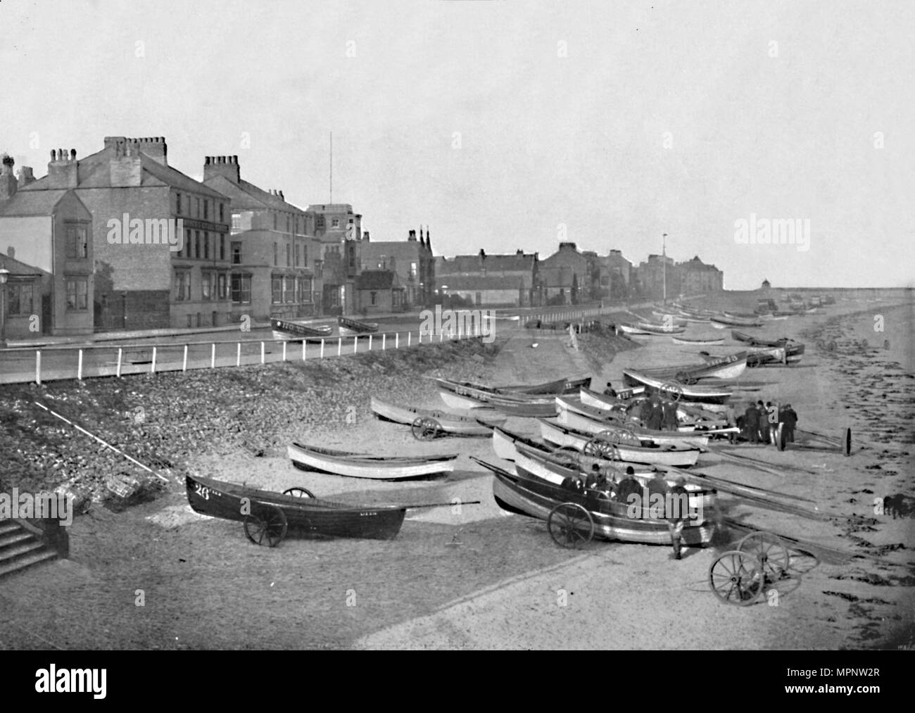 'Redcar Looking Along The Esplanade', 1895. Artist Unknown Stock Photo Alamy