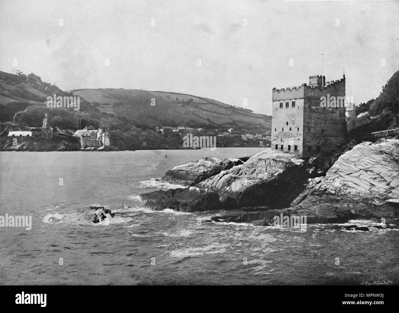 'Dartmouth - Dartmouth and Kingswear Castles', 1895. Artist: Unknown. Stock Photo
